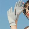 Guantes de Exterior Sensibles al Hielo Resistentes al Sol para Mujer, Verano, Delgados, Resistentes a los Rayos UV, Guantes de Conducir para Conductores, Dedos Expuestos, Guantes para Montar en Bicicleta Eléctrica