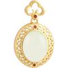 Collar con colgante de Jaspe Natural de Plata de Ley s925 para Mujer, Estilo Étnico Vintage, Moderno, Atmosférico, Oro Antiguo, Juego de Jade Hetian, Cadena