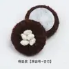 Cardigan Suéter Fino Feito à Mão Miaoyi Outono e Inverno Fio de Lã Bolsa Botão Dupla Cor Jaqueta Acessórios de Botão Decorativo