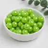 Ding Yi K10 Cuentas Luna Fría Cuentas Redondas Coloridas Acrílico Galvanizado Agujero Pasante Cuentas Sueltas Accesorios para Cadena de Teléfono DIY