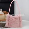 24 Outono e Inverno Nova Bolsa de Mão Estilosa Bolsa de Pelúcia Imitação de Vison Moda Elegante Bolsa Feminina de Ombro Grande Capacidade