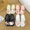 2025 Nuevo Pasador de Pelo Peludo Gato Kt Lazo Dibujos Animados Versátil Otoño e Invierno Nuevos Zapatos con Agujeros Hebilla de Zapato de Calle