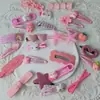 Pacote com 50 Presilhas de Cabelo Rosa Presilha Fofa Conjunto Coração de Menina Doce Presilha para Franja Presilha de Headwear de Desenho Animado Japonês
