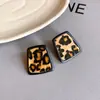 Pendientes Cuadrados con Colgante de Gota de Aceite Moda Europea y Americana Pendientes de Moda Elegantes Pendientes de Personalidad Minimalistas de Lujo Ligero para Mujeres Nicho