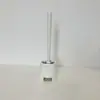 Cepillo para inodoro de alto valor, plástico engrosado, venta al por mayor, para el hogar, mango largo, sin perforaciones, elevado, con base, cepillo para inodoro