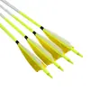 Flechas de tiro con arco, arco y flecha, flecha de carbono, amarillo fluorescente, Zhenyu, arco y flecha compuestos recurvos tradicionales, soporte transfronterizo para exteriores.