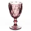 Copa de vidrio transparente nueva tamaño pequeño Verde Patrón de copa de vino de vidrio europea y americana simple para el hogar color en relieve
