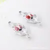 Venta caliente hojas accesorios diy kgold diamante blanco doble colgante hojas accesorios mariquita accesorios ropa accesorios accesorios comercio exterior