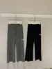 WGWE Calça Esportiva Casual Simples Versátil de Cintura Alta com Cordão Caimento Solto Perna Reta Estreita Estilo Coreano de Verão Feminina W9408
