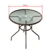 Combinação de Mesa e Cadeira para Exterior Malha Teslin para Cadeira de Lazer Varanda Quintal Exterior à Prova d'Água Anti-Corrosão Mesa de Vidro