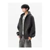 Moletom com Capuz Outono Transfronteiriço para Homens Estilo Hong Kong Design Solto Versátil Moda Preguiçosa Marca Jaqueta Casual para Homens Atacado