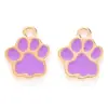 Huella de Pata de Gato Linda Accesorios para Joyería DIY Accesorios de Goteo de Aceite Accesorios para Pendientes Collar Pulsera Colgante para Teléfono Móvil