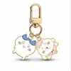 Chaveiro Esmaltado Desenho Estrela Pequena Série Baseball Pingente Fofo para Bolsa Decoração de Mochila de Estudante Venda por Atacado