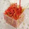 Caixa de doces de papel fino e grosso com fio de ouro, caixa de presente, caixa de cosméticos, enchimento decorativo de palha de ráfia, nova de fábrica