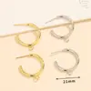 Chapado en oro real de cobre con forma geométrica para colgar en el cinturón versión coreana de pendientes de gancho para la oreja más vendidos material de accesorios para pendientes DIY pendientes hechos a mano