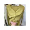 Cárdigan de Punto para Mujer Ropa de Otoño 2024 Nuevo Cuello en V Otoño e Invierno Tops Tejido Delgado para Capas Chaqueta