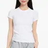 Tops Esportivos Slim de Verão para Mulheres, Manga Curta Leve Respirável para Corrida e Fitness, Camisetas para Yoga