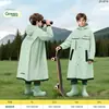 Impermeable escolar de una pieza para niñas, especialmente diseñado para niños de primaria, poncho de lluvia de cuerpo entero de EVA, versión extragrande y gruesa
