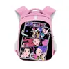 Bolsa Escolar Rosa com Tira Refletora para Menina Caçadora de K-Pop Mochila de Desenho Animado Grande Capacidade Redutora de Peso Bolsa Escolar Primária Venda Quente