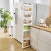 Armario de almacenamiento con espacio lateral ultraestrecho para refrigerador de cocina doméstico con puerta trasera de 9/10/15 cm