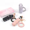 Llavero de Bolsa de Labial Personalizada, Mini Bolsa de Cosméticos, Ligera y Portátil, con Opciones de Color, Forma, Logotipo, Espejo y Cosméticos Portátiles