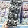 2 Piezas por Paquete, Nuevo Estilo de Alambre de Teléfono Metálico Perlado Gris Frío para el Cabello, Simples y Versátiles, Bandas Elásticas para el Cabello que No Dejan Marca para Niñas