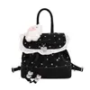 Mochila Yozzi 2026 de principios de otoño con nuevo lazo, mochila pequeña de moda y tendencia con ribete de encaje para viajar