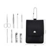 En stock Mini 7-8 Piezas Cortauñas Acero Inoxidable Cortauñas Portátil Bolsa Plegable Manicura Cortauñas traje
