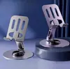 Soporte de teléfono giratorio para escritorio, mesita de noche y uso con tableta, totalmente metálico, plegable, ajustable y extensible para uso diario