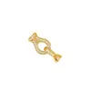 Cobre Chapado en Oro de 18 Quilates Cierre Irregular Conector de Perla Cierre Final para Joyería DIY Hebilla de Cordón Accesorios
