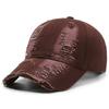 Nova Boné de Baseball Vintage com Buraco na Rua Masculino Velho Jeans Lavado Feminino Primavera e Outono Chapéu de Sol para Exterior