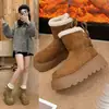 Nuevas Botas de Nieve Casuales Retro Americanas Otoño e Invierno 2026, Estilo Perezoso, Forradas de Felpa, Cálidas y Cómodas, Botas de Algodón Peludas