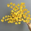 Planta Verde Simulada Hojas de Ginkgo Adornos de Decoración para el Hogar Ramas Falsas Decoración Floral Paisajismo Accesorios para Fotografía