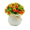 Vaso Pequeno Crisântemo Selvagem Hemisférico Bonsai Pastoral Decoração de Casa Flor Falsa Pequeno Bonsai Adereços de Paisagismo Artificial Florais Decorativos