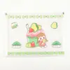 Bolsa de Archivo con Cremallera de Dibujos Animados Nueva Transparente Multifuncional A4 para Estudiante Documentos Papelería Bolsa de Almacenamiento Portátil