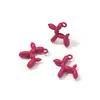 Pingente de Cachorro Balão de Liga Colorida Macaron Brincos Charme de Cachorro Balão Acessórios para Chaveiro Colar