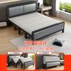 Cama plegable sencilla para el hogar, cama doble de hierro de 1,5 m, habitación de alquiler, cama individual de hierro engrosada de 1,2 m