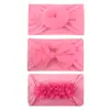 Acessórios de cabelo de nylon macio para comércio exterior, rosquinha/Laço/Flor de chifon, joias infantis, conjunto de três peças, preço de fábrica