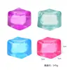 Juguete transparente de malta en forma de cubito de hielo, squishy, rebote lento, juguete pequeño creativo para aliviar el estrés