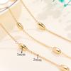 Cobre banhado a ouro 14K real geométrico em forma de contas branco puro redondo pérola cadeia diy pulseira colar hairpin tassel bead cadeia