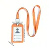 Portatarjetas de Identificación de Color Sólido Popular Transfronterizo, Portatarjetas de Identificación de Estudiante, Portatarjetas de Identificación de Empleado, Al por Mayor en Stock Portatarjetas Moderno con Cordón