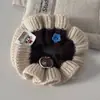 Goma para el Cabello de Hilo de Doble Punto Color Macarrón para Otoño e Invierno, Accesorio para el Cabello Versátil y Elegante para Moño