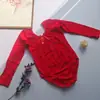 Vestido de Práctica de Baile Caiyue Nuevo para Niñas de Manga Larga Lycra Algodón Enterizo Niñas Algodón Grado de Prueba Étnico Chino