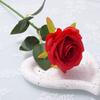 Rosa Artificial Azul Hielo Tallo Único Cabeza Curva Estilo Europeo Flor Falsa para Decoración de Interiores Ramo de Boda Personalización Transfronteriza