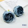 Simulación de peonía redonda de tamaño pequeño, disfraz Hanfu, tocado, decoración hecha a mano, bricolaje, simulación de flor de peonía, caja de regalo, flor con flor