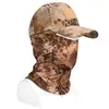 Balaclava Camuflado Tático de Seda Gelada para Uso Externo no Verão, Protetor de Pescoço para Ciclismo, Máscara Facial Respirável para Proteção Solar na Pesca, Boné de Baseball