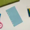 Núcleo de Recambio para Hojas Sueltas Azul Brillante de PP, Carpeta de Almacenamiento de Billetes de Bolsillo de Doble Capa, Núcleo de Recambio para Hojas Sueltas de Cuaderno.
