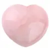 Venta Caliente Transfronteriza 4cm Corazón de Cristal Natural Forma de Corazón Cuarzo Rosa Adorno de Amor Artesanías de Piedras Preciosas Joyería Única de Piedra Piedra de Palma