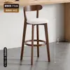 Cadeiras de bar madeira maciça bancos altos bancos de bar simples para casa cadeiras altas cadeiras de jantar comerciais cadeiras para mesa de jantar prateadas