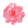 Flor de tecido DIY feita à mão para roupa bolsa chapéu sapato acessório de flor para cabelo flor 7cm flor em rolo de cetim brilhante
